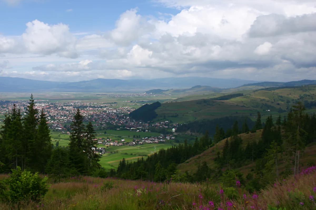 Panoramă asupra municipiului Gheorgheni